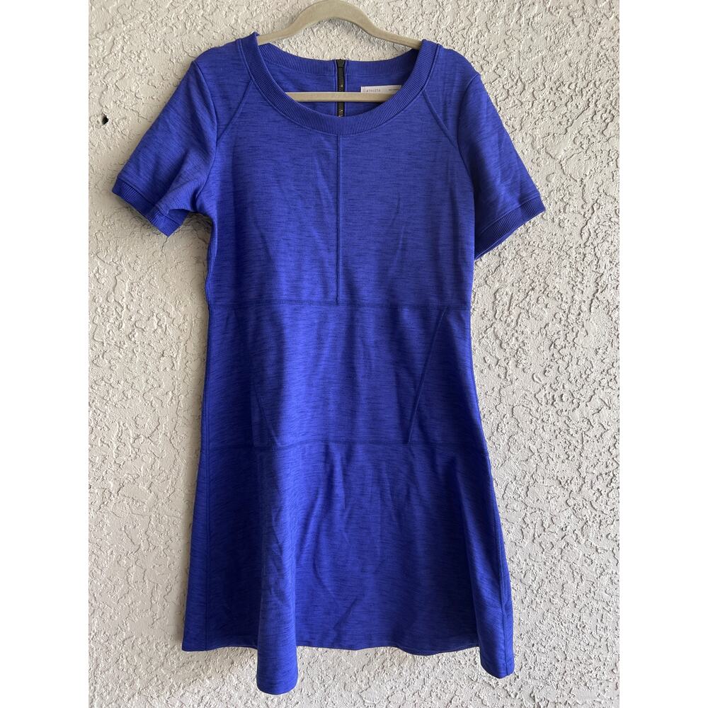 Athleta size large purple stretch knit dress